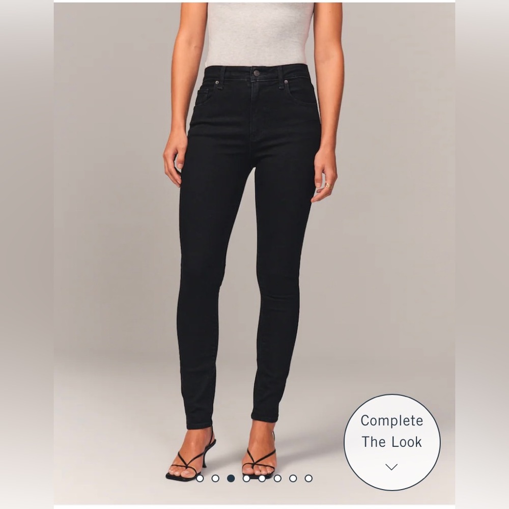 Abercrombie & Fitch High Rise Skinny Black Jeans